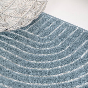 Skagen Minimalist Curve Geometric Area Rug